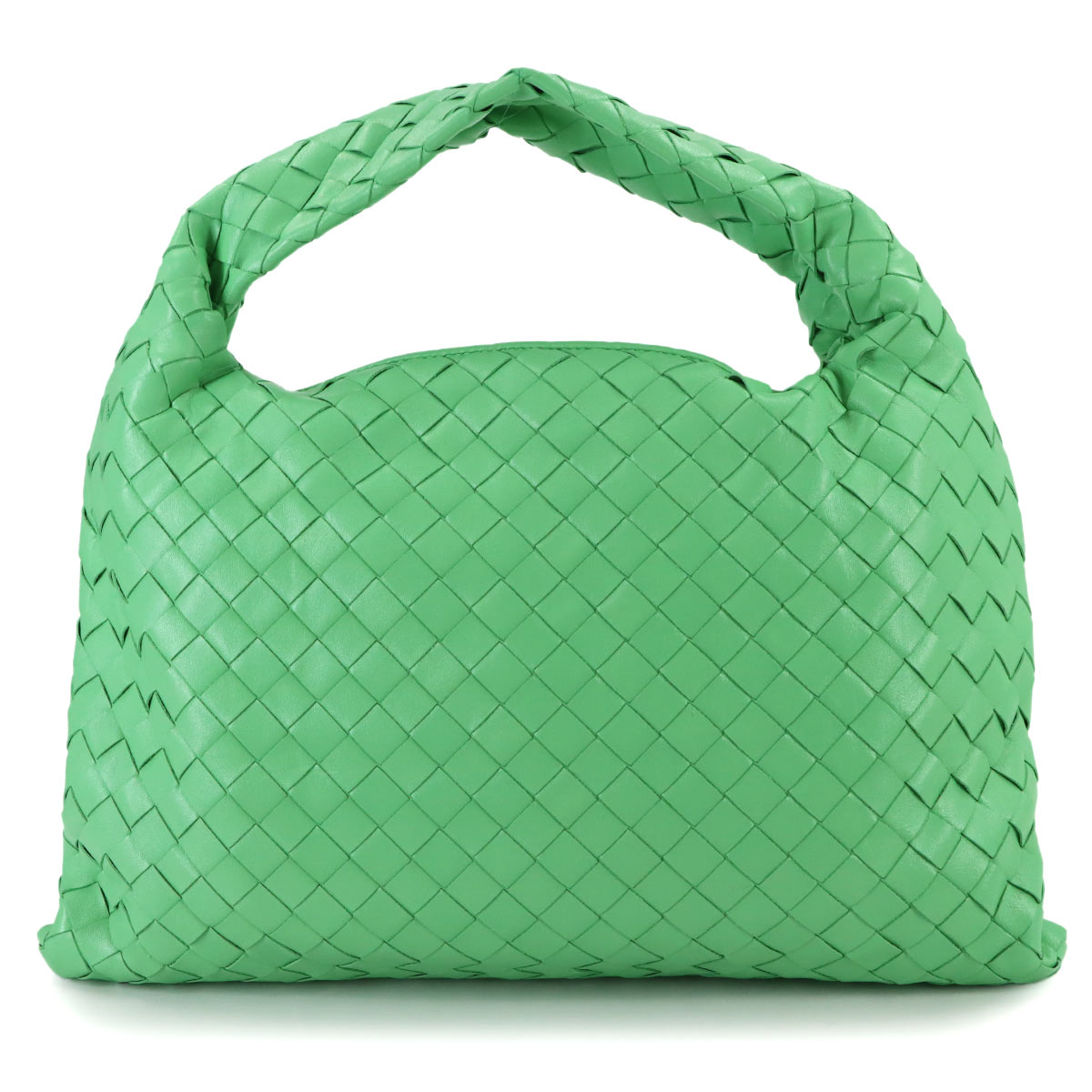 Intrecciato Pop Small Shoulder Bag Leather Green Purse