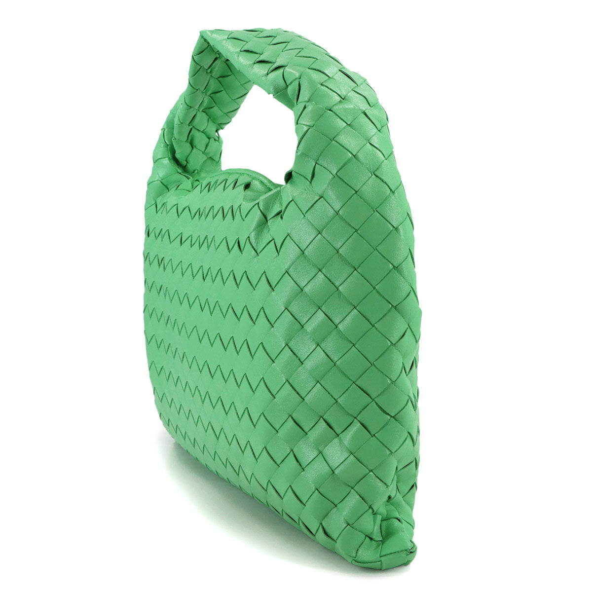 Intrecciato Pop Small Shoulder Bag Leather Green Purse