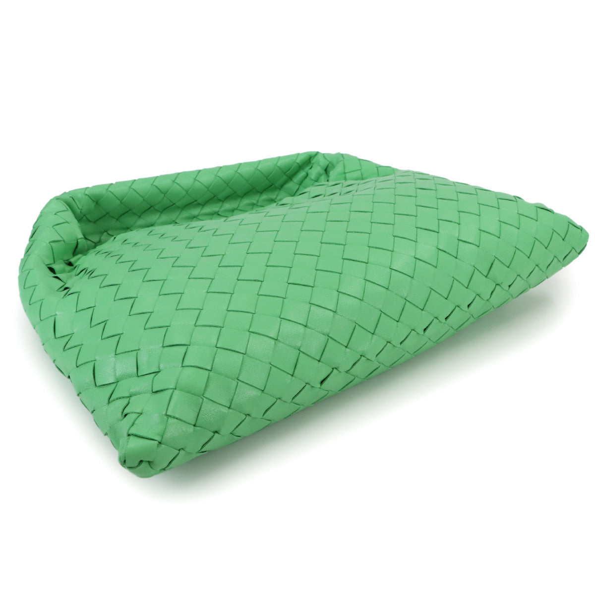 Intrecciato Pop Small Shoulder Bag Leather Green Purse