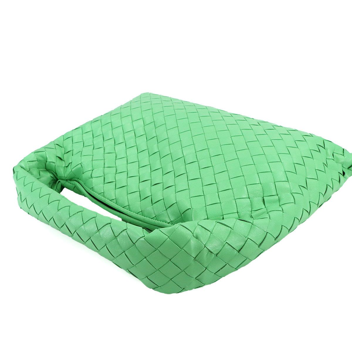 Intrecciato Pop Small Shoulder Bag Leather Green Purse