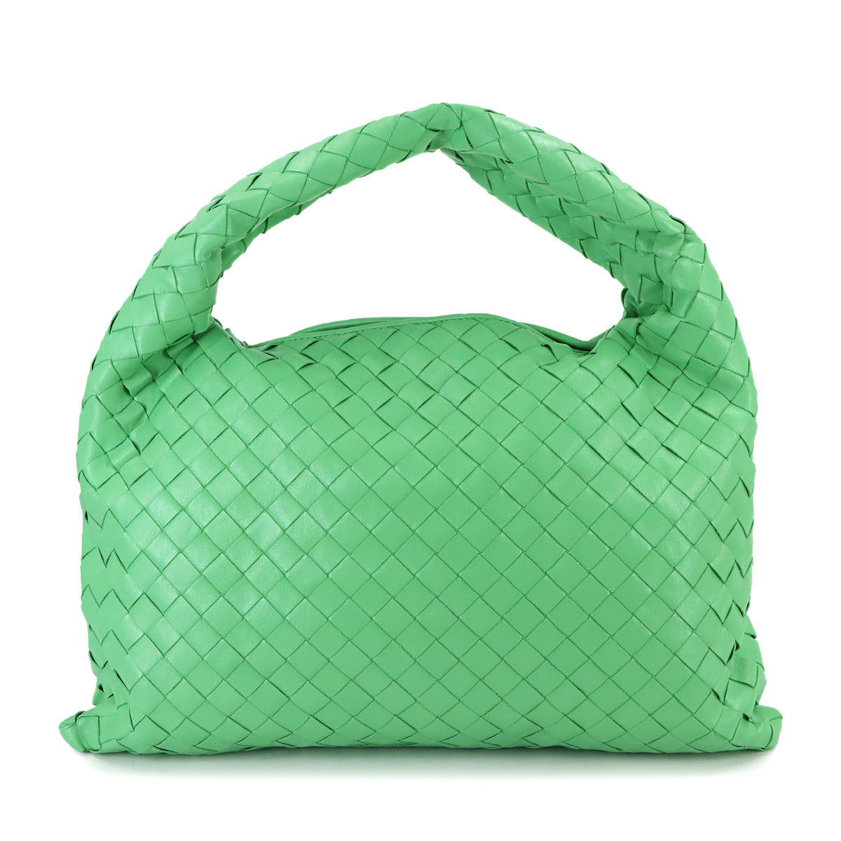 Intrecciato Pop Small Shoulder Bag Leather Green Purse