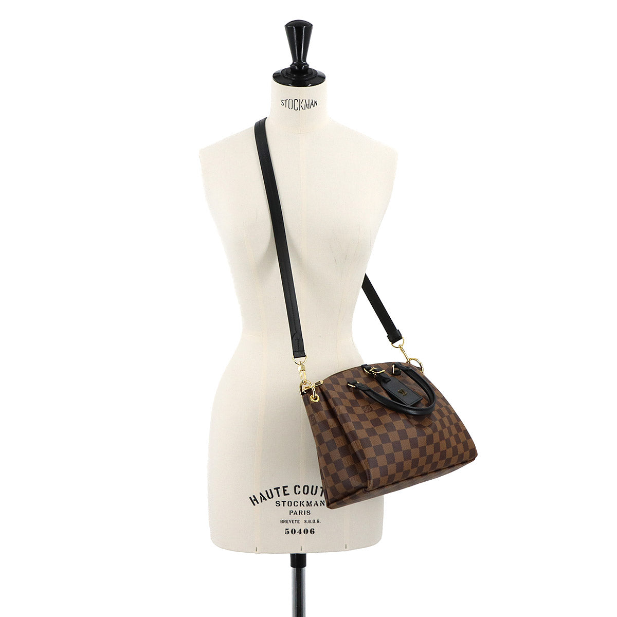Damier Odeon Tote PM 2way Hand Shoulder Bag Ebene N45282