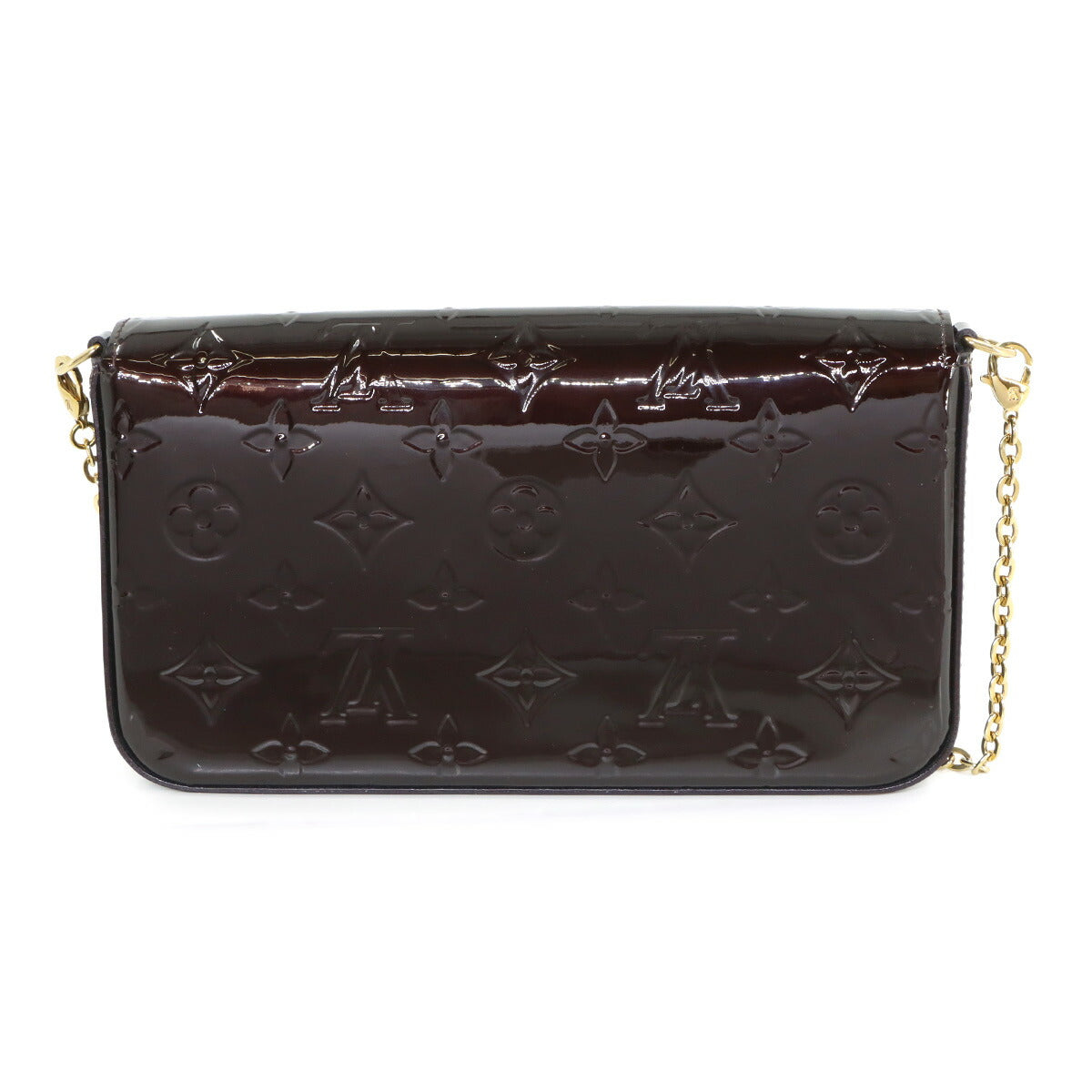 Monogram Vernis Pochette Felicie Wallet Amarante M61267