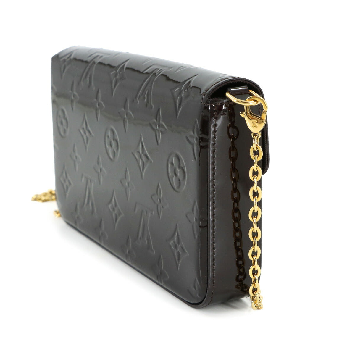 Monogram Vernis Pochette Felicie Wallet Amarante M61267
