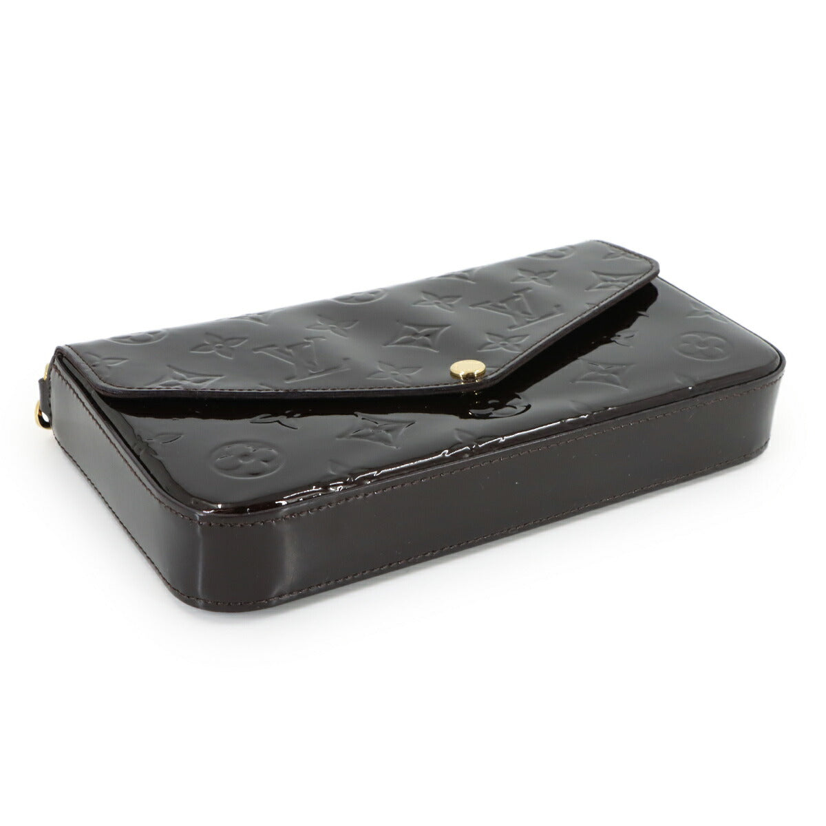 Monogram Vernis Pochette Felicie Wallet Amarante M61267