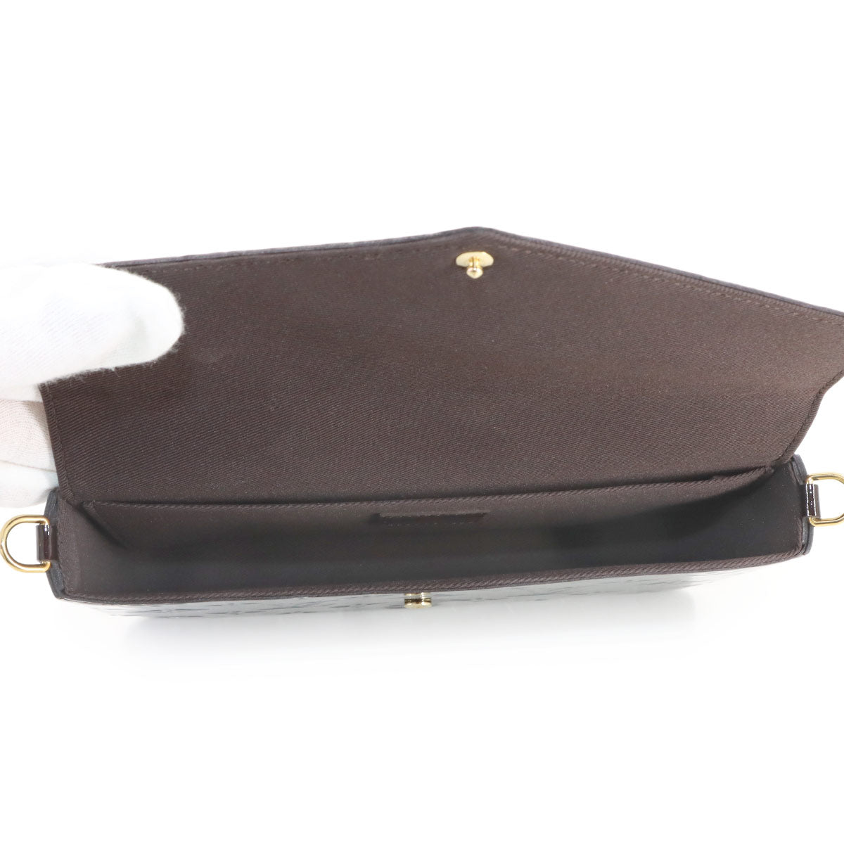Monogram Vernis Pochette Felicie Wallet Amarante M61267