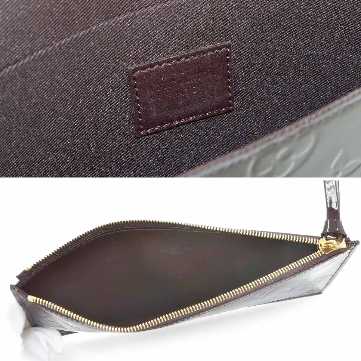 Monogram Vernis Pochette Felicie Wallet Amarante M61267