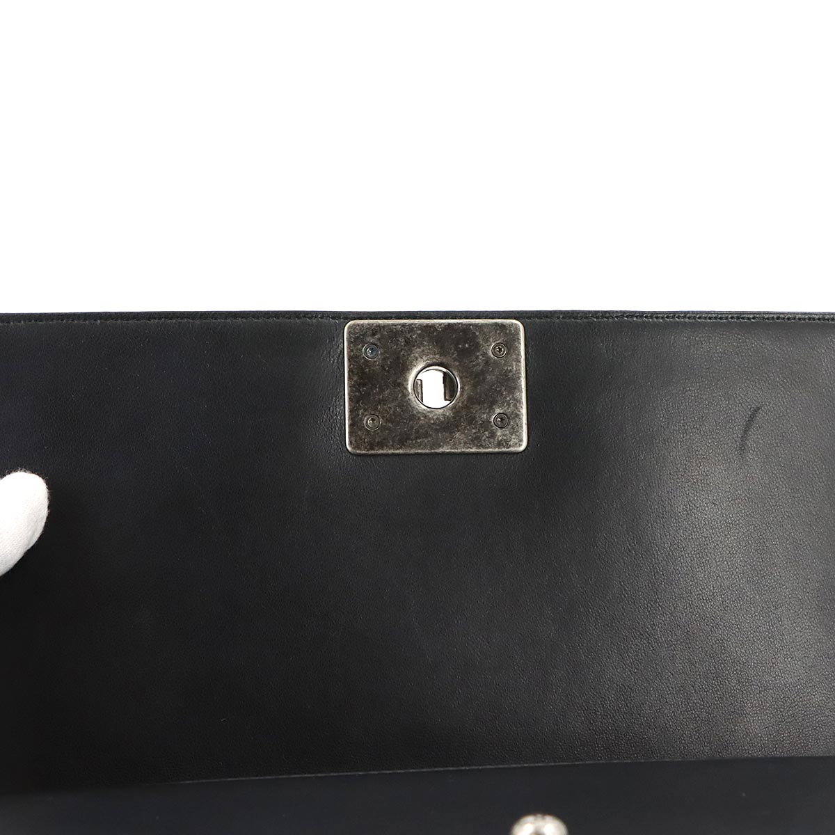 BOY CHANEL Chain Shoulder Bag Leather Black A67086 Purse