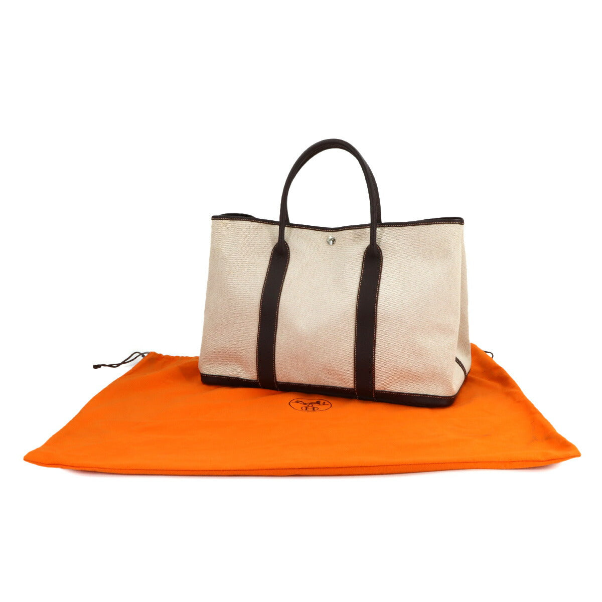 Garden Party 43 GM Tote Bag Toile H Negonda Natural Marron