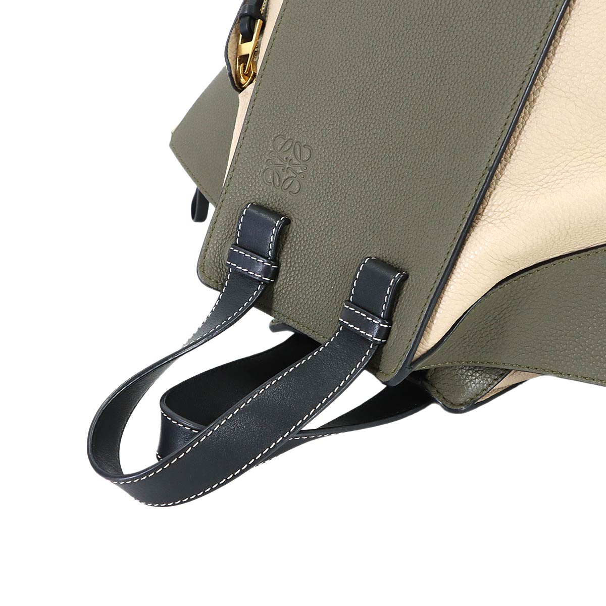 Hammock Medium 2way Hand Shoulder Bag Leather Khaki Beige