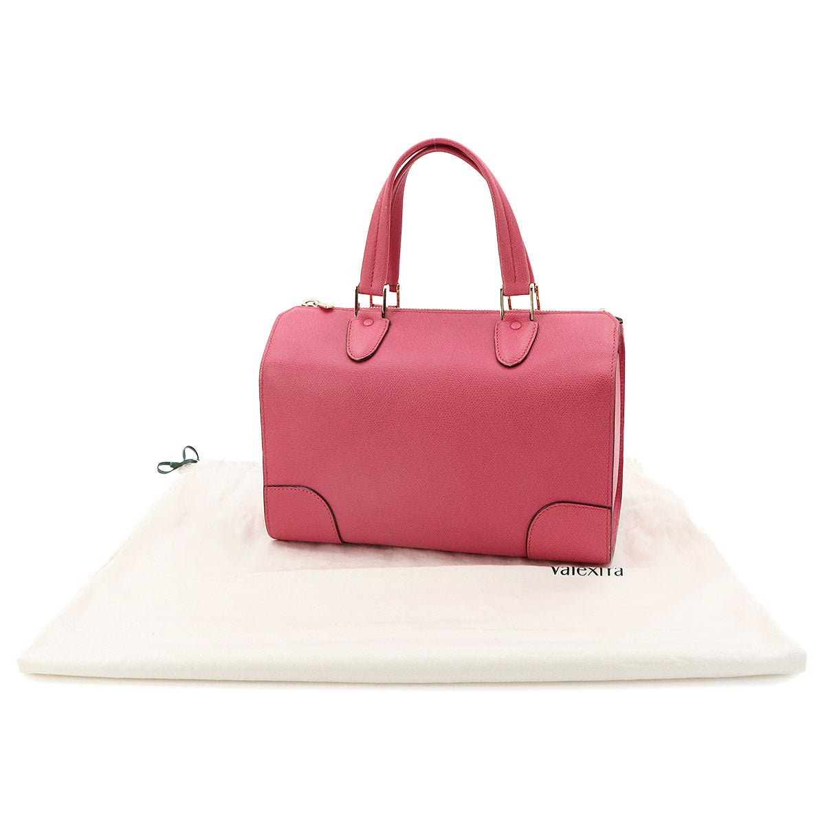 Babila Medium Hand Bag Leather Pink Boston Purse
