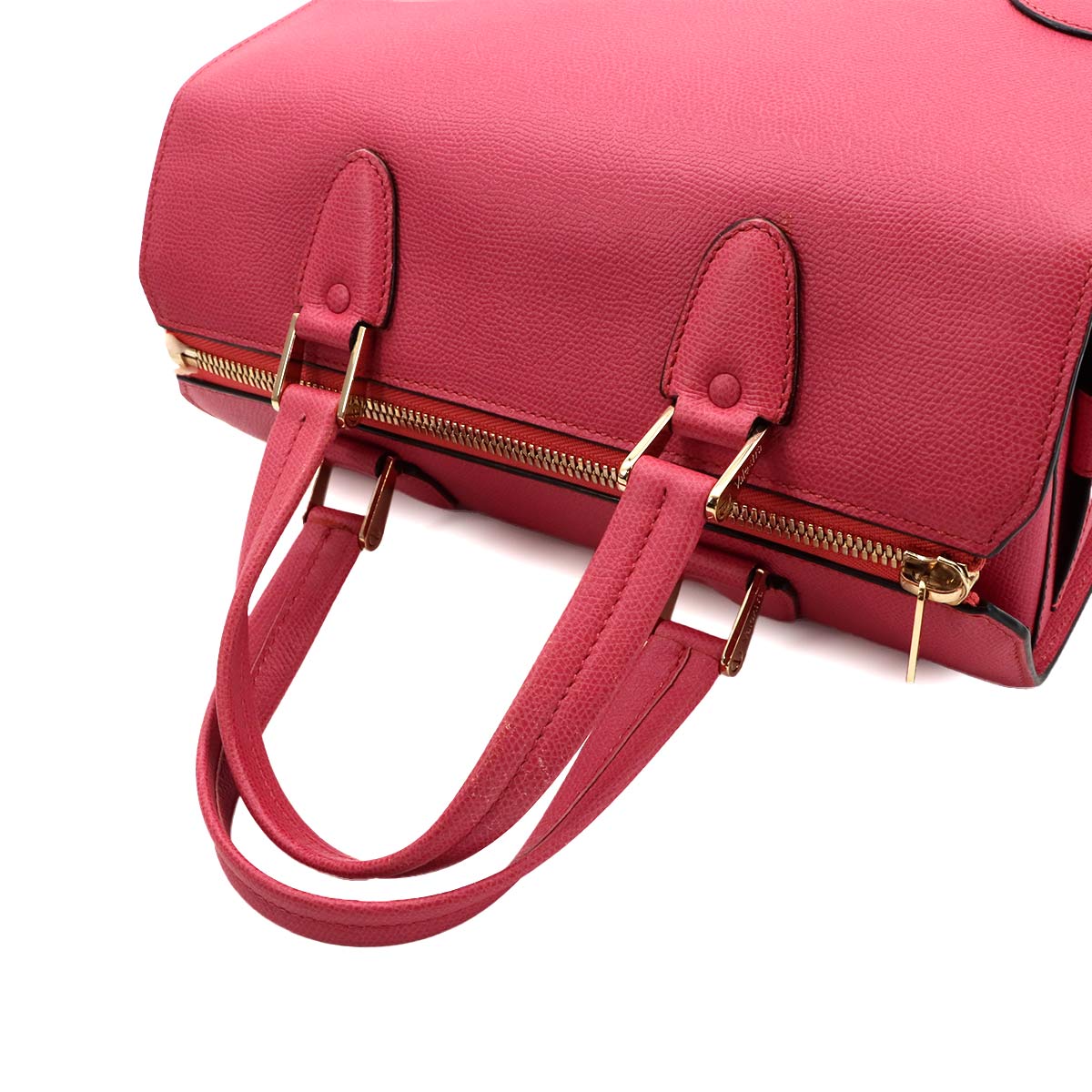 Babila Medium Hand Bag Leather Pink Boston Purse