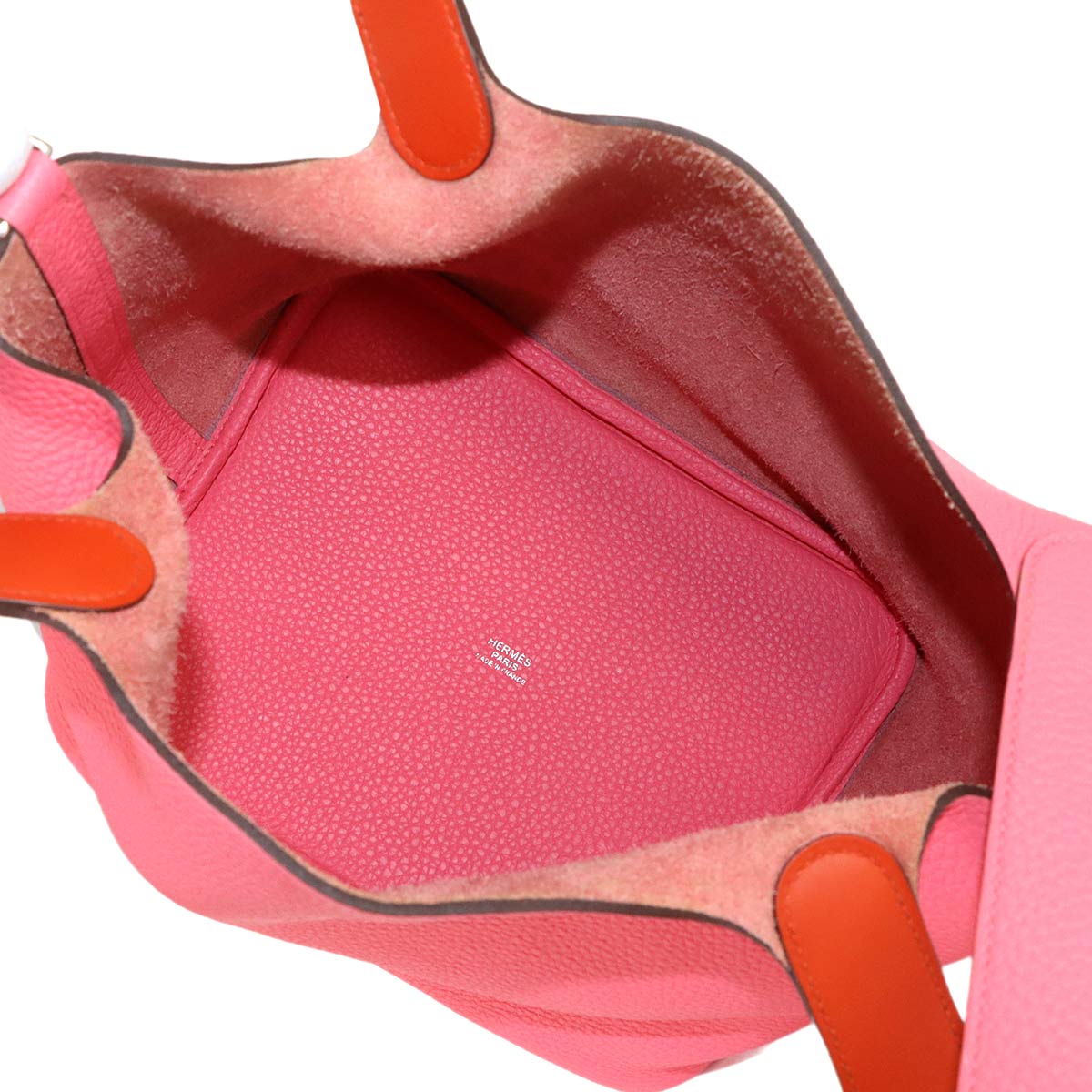 Picotin Lock Eclat MM Hand Bag Traurillon Clemence Rose azalee
