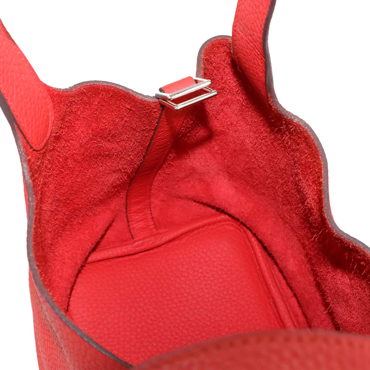 Picotin Lock PM Hand Bag Taurillon Clemence Rouge Tomate