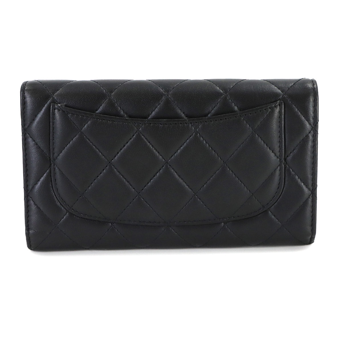 Matelasse Long Wallet Leather Black A31506