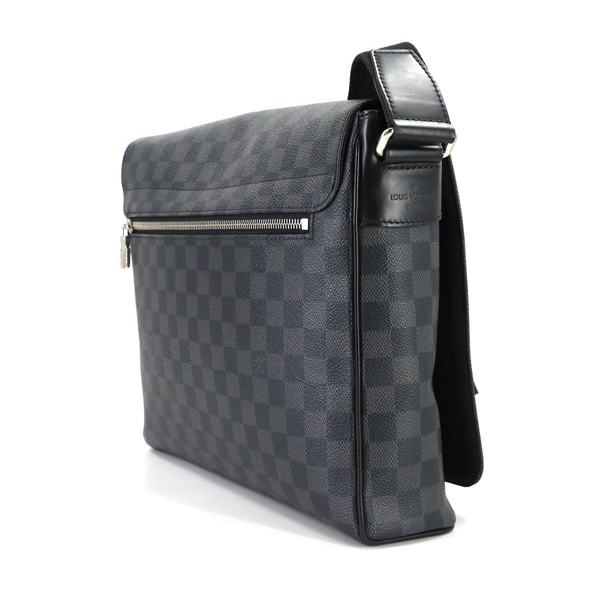 Damier Graphite District MM NM Shoulder Bag Black N41029