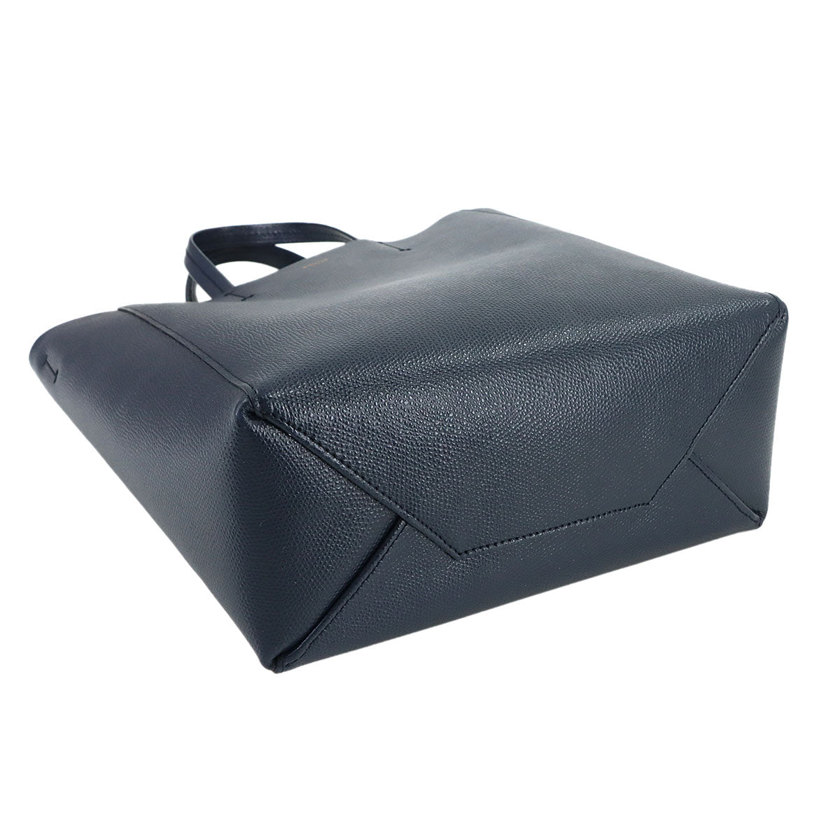 Small Vertical Cabas 2way Tote Shoulder Bag Leather Navy 189813