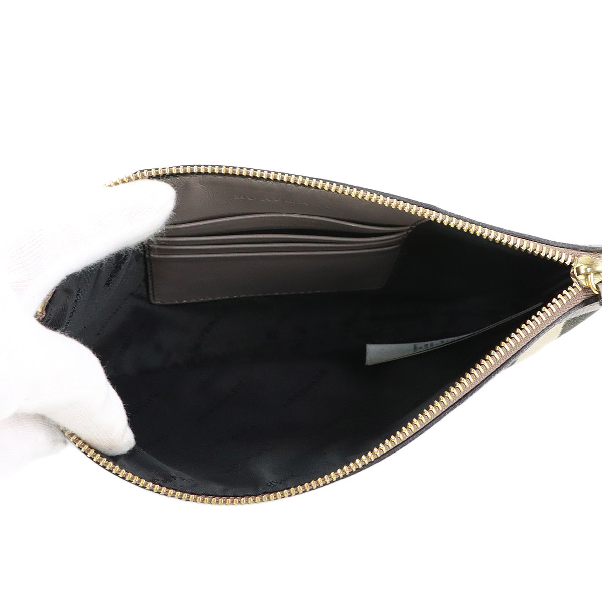 Shoulder Bag Canvas Leather Brown Gray Plaid Purse