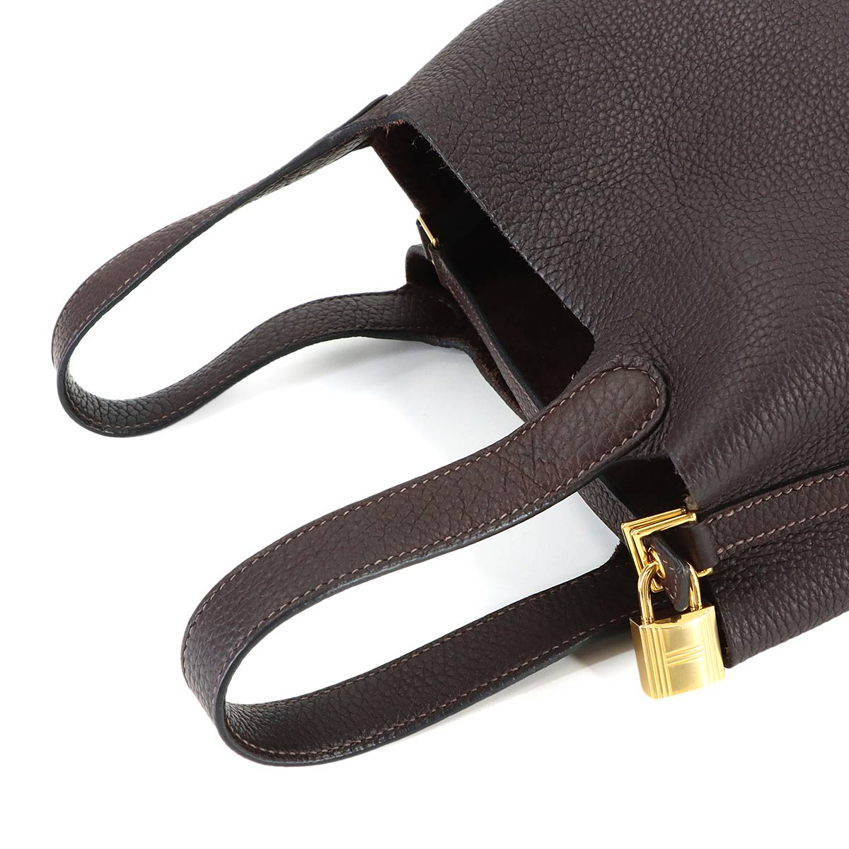 Picotin Lock PM Hand Bag Taurillon Clemence Rouge Sellier