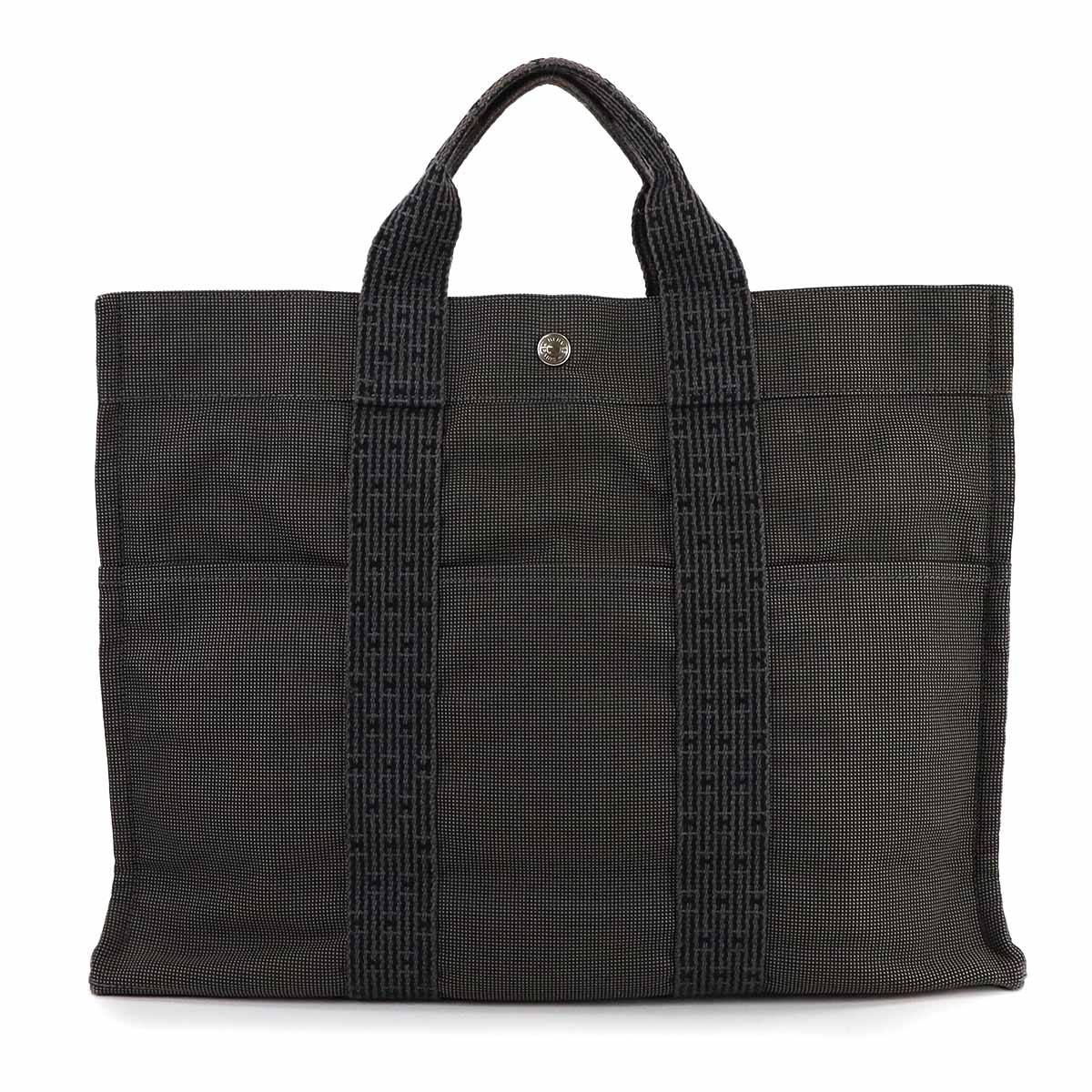 Herline Tote MM Bag Canvas Gray Unisex Purse