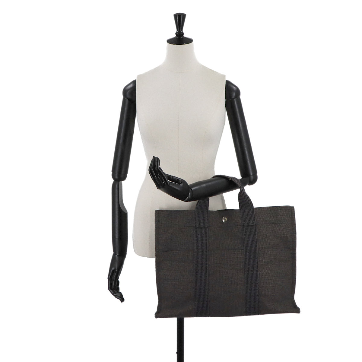 Herline Tote MM Bag Canvas Gray Unisex Purse