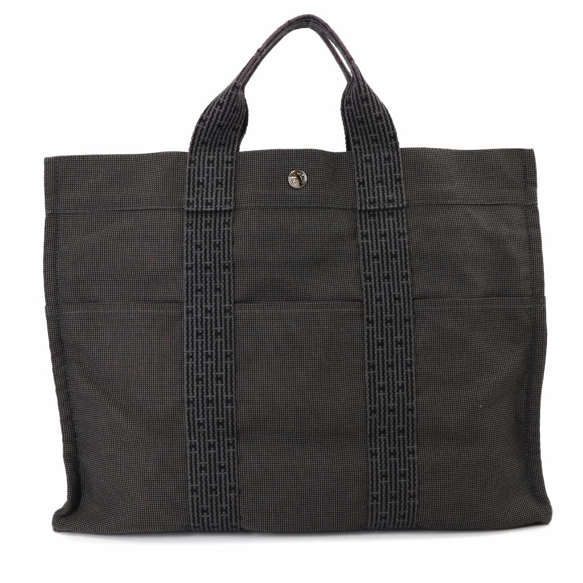 Herline Tote MM Bag Canvas Gray Unisex Purse