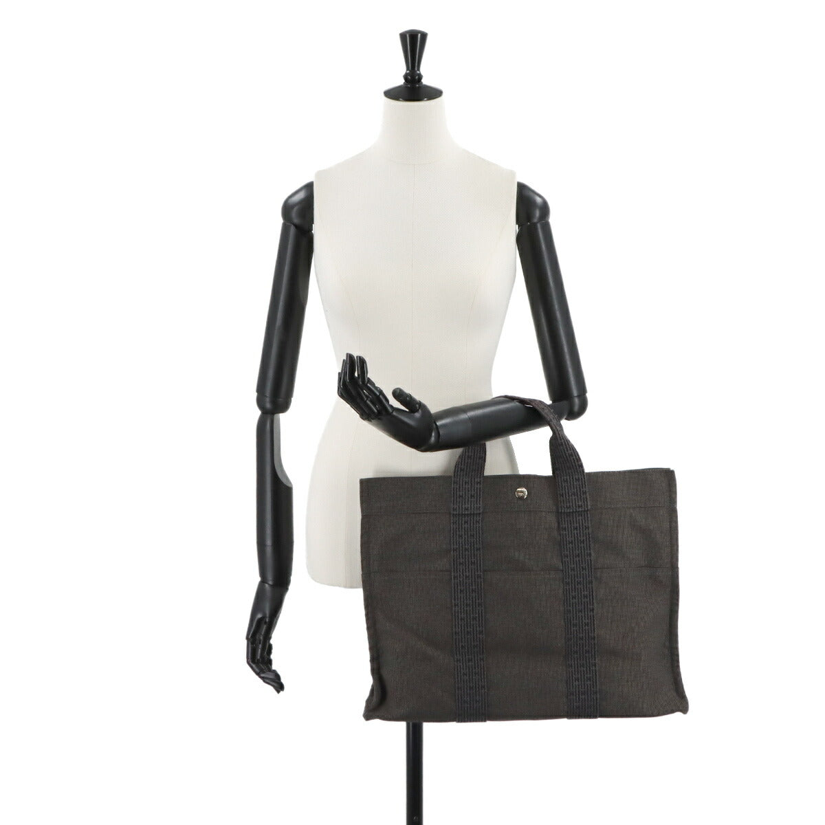 Herline Tote MM Bag Canvas Gray Unisex Purse