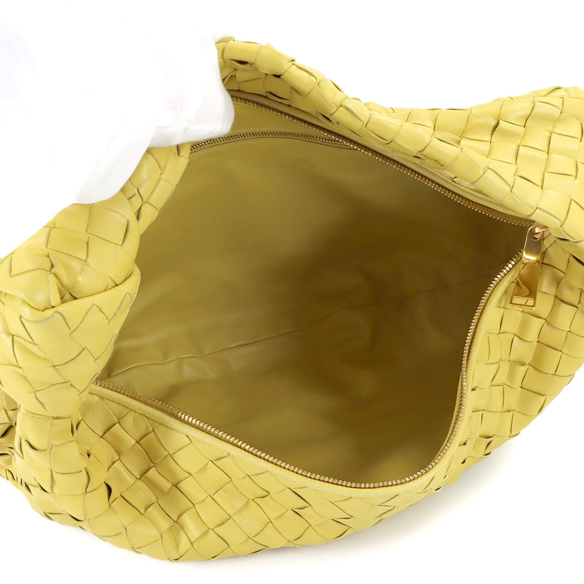 Intrecciato Jodie Medium Shoulder Bag Lether Yellow