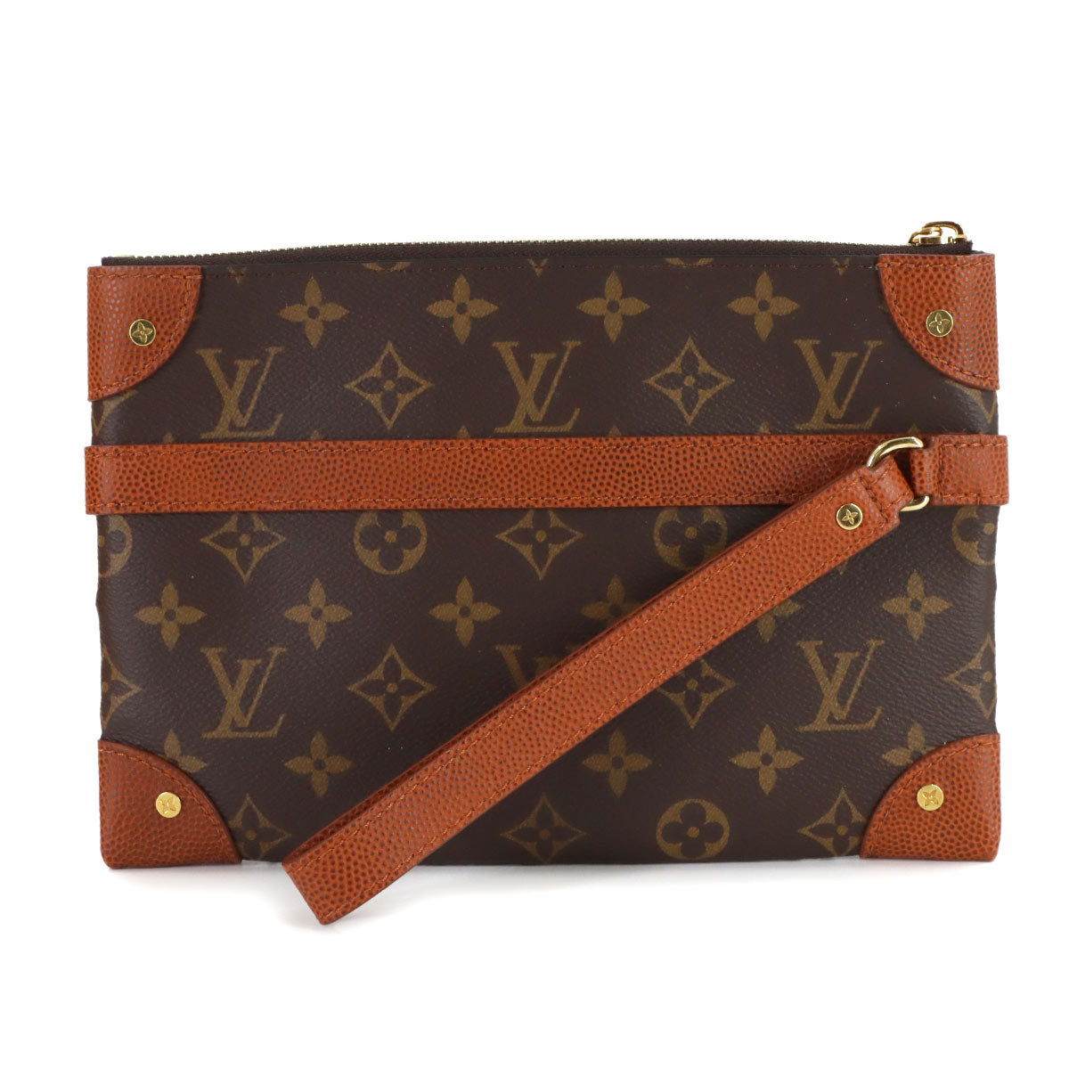 LVxNBA Monogram Net Flat Pouch Clutch Bag Brown M80543