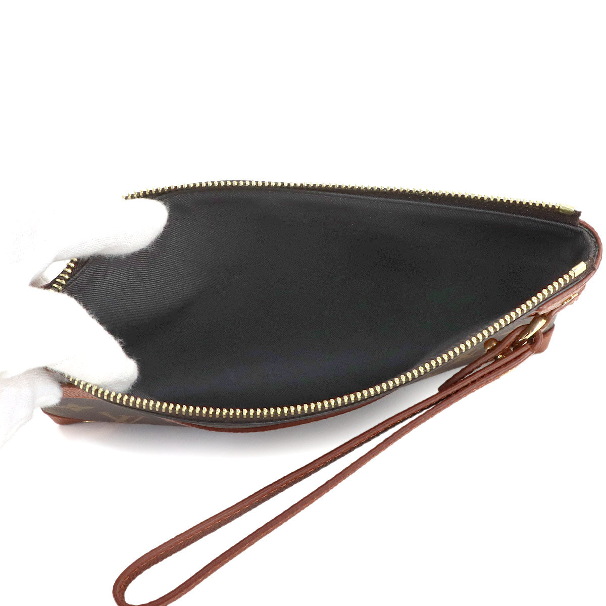 LVxNBA Monogram Net Flat Pouch Clutch Bag Brown M80543