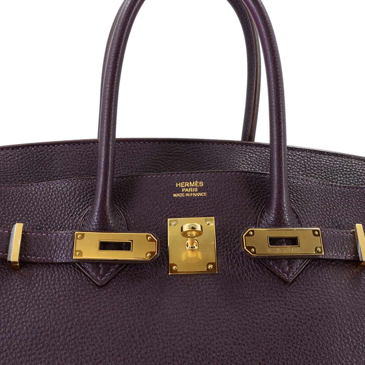 Birkin 35 Veau Togo Raisin Hand Bag Purple Purse