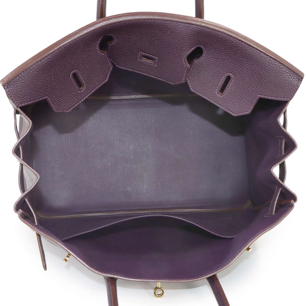 Birkin 35 Veau Togo Raisin Hand Bag Purple Purse