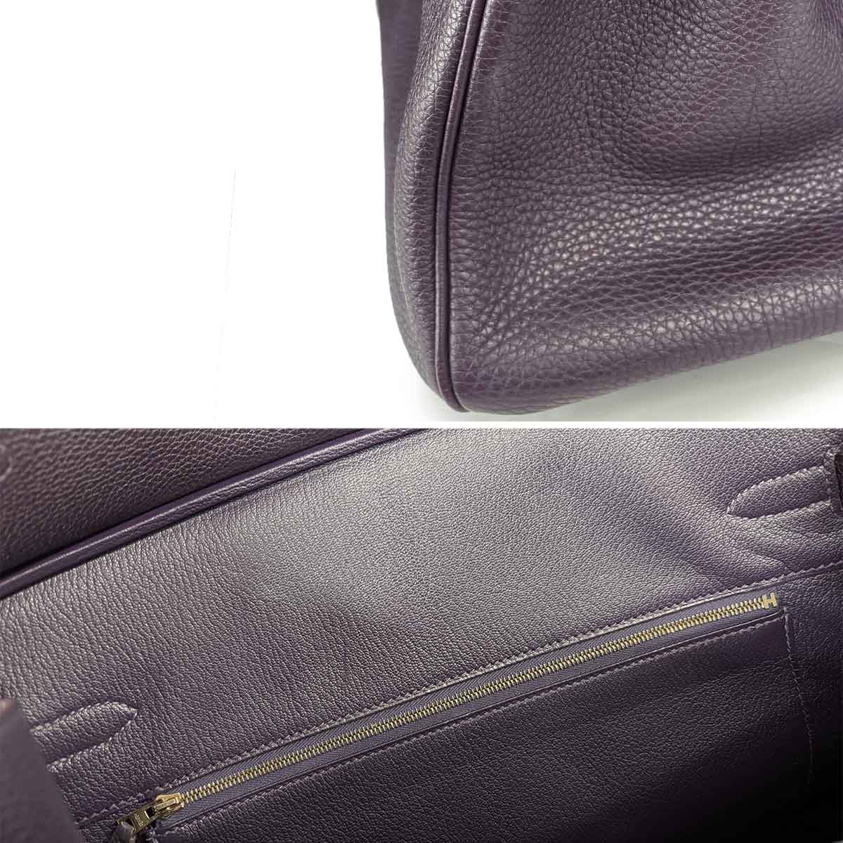 Birkin 35 Veau Togo Raisin Hand Bag Purple Purse