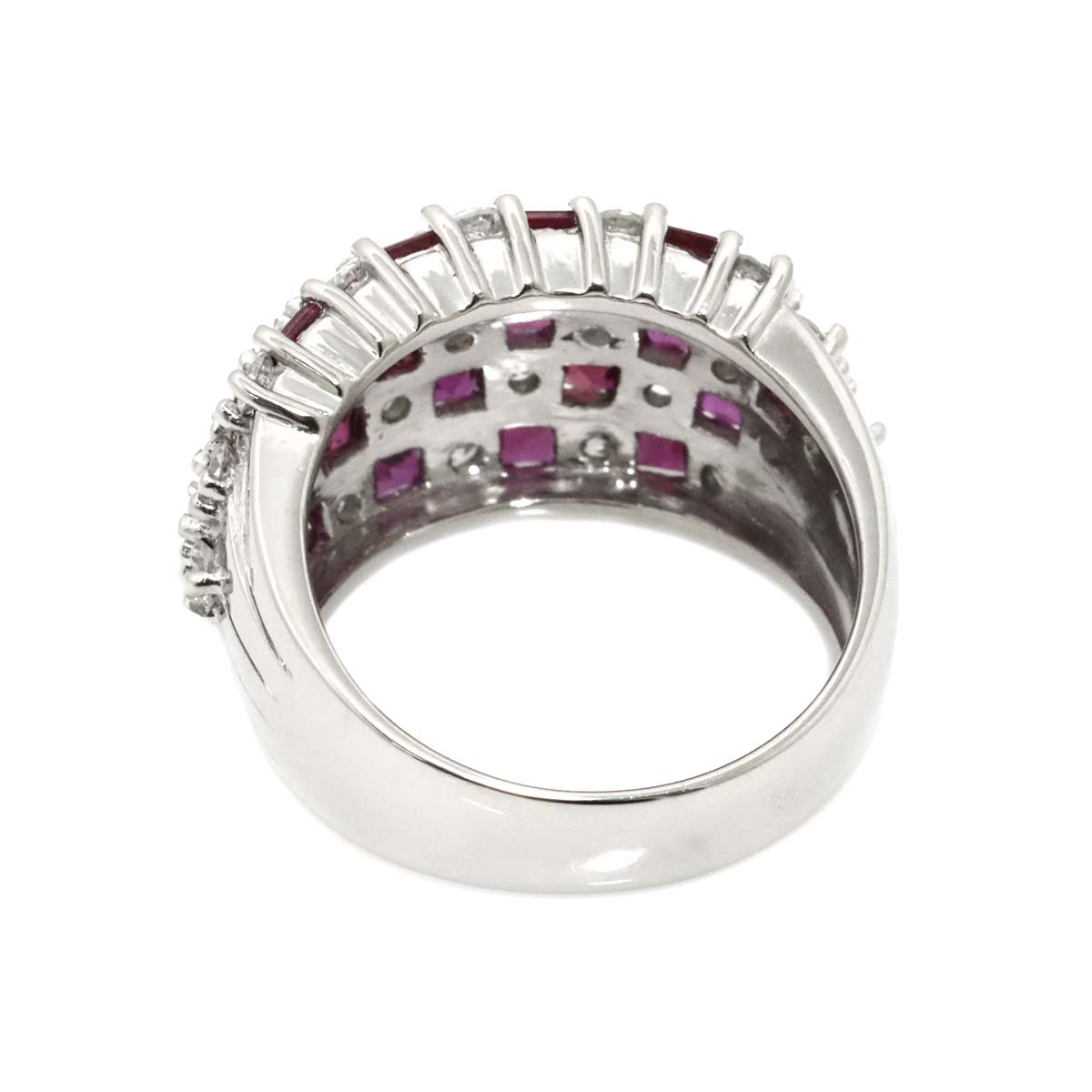 Ruby 2.32ct Diamond 1.81ct Ring Pt Platinum size6-6.25(US)