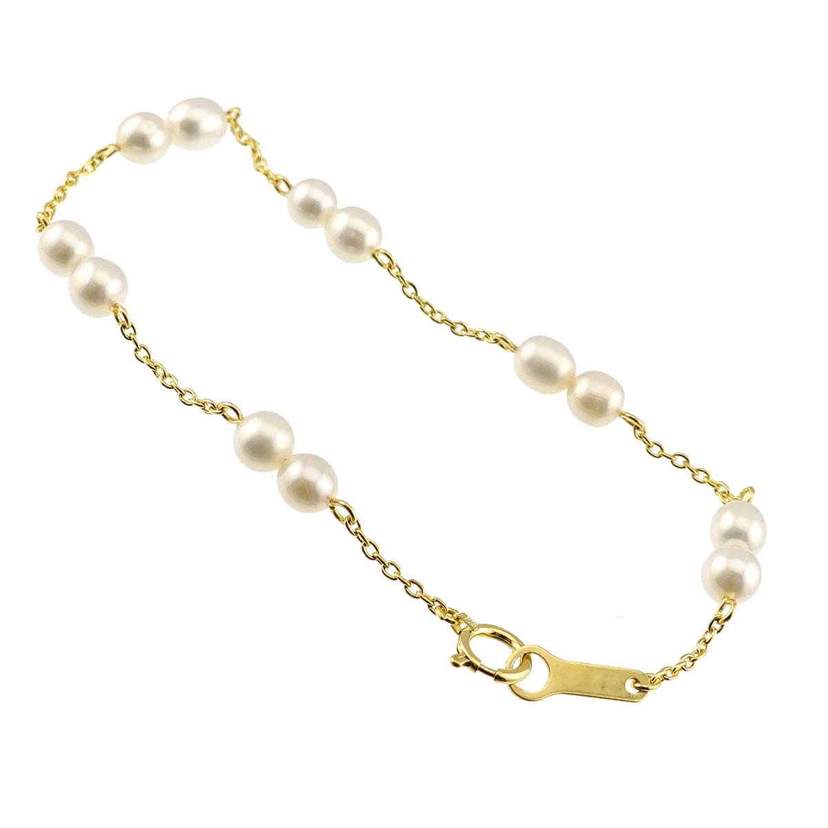 Freshwater cultured pearl 4.8-4.4mm Bracelet 18K YG 750