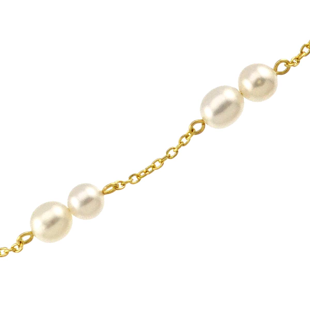 Freshwater cultured pearl 4.8-4.4mm Bracelet 18K YG 750