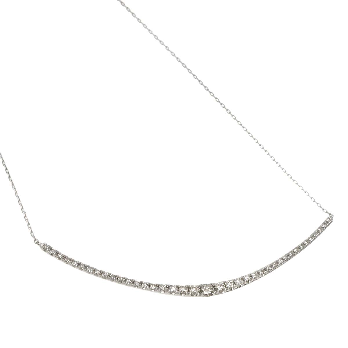 Diamond 0.55ct Necklace 18K WG White Gold 750
