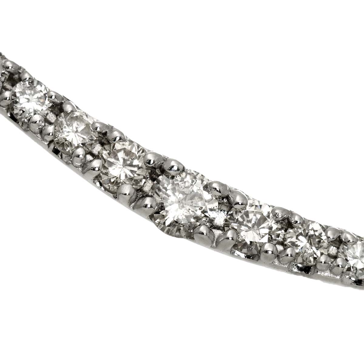 Diamond 0.55ct Necklace 18K WG White Gold 750