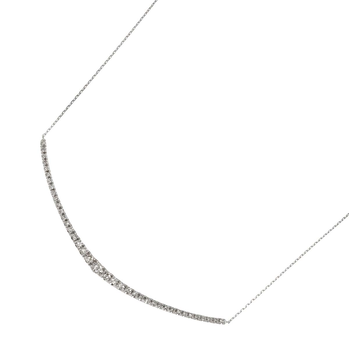 Diamond 0.55ct Necklace 18K WG White Gold 750