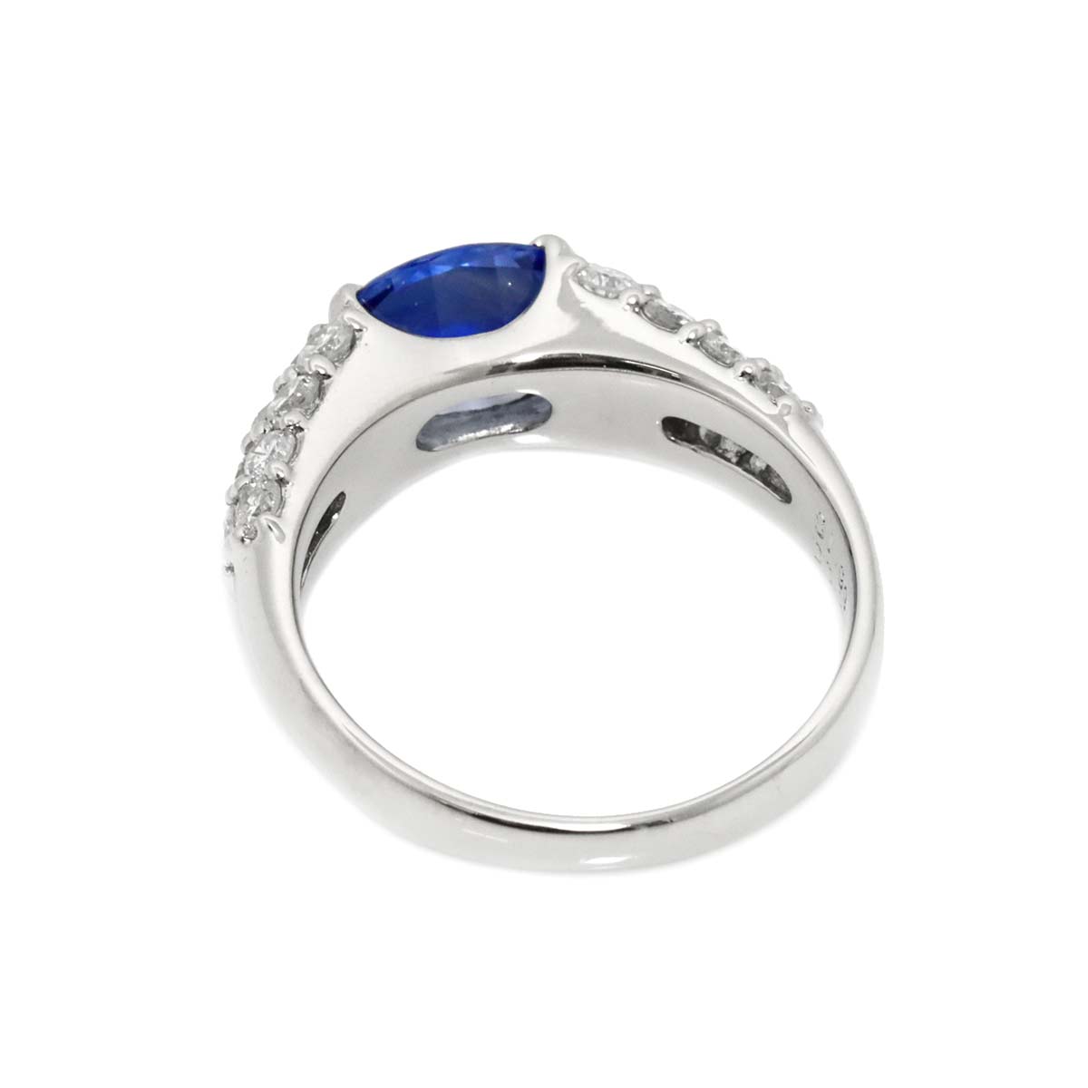 Sapphire 1.99ct Diamond 0.95ct Ring Pt Platinum size6-6.25(US)