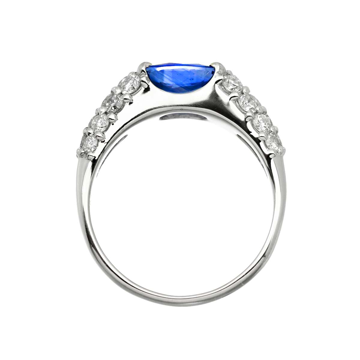 Sapphire 1.99ct Diamond 0.95ct Ring Pt Platinum size6-6.25(US)
