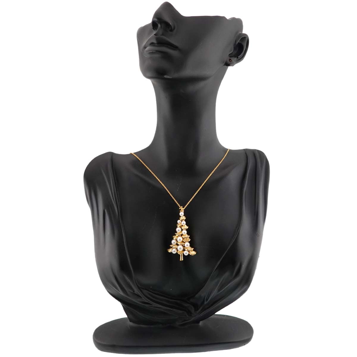 Akoya Pearl 5.5-3.7mm Necklace Brooch 18K YG 750