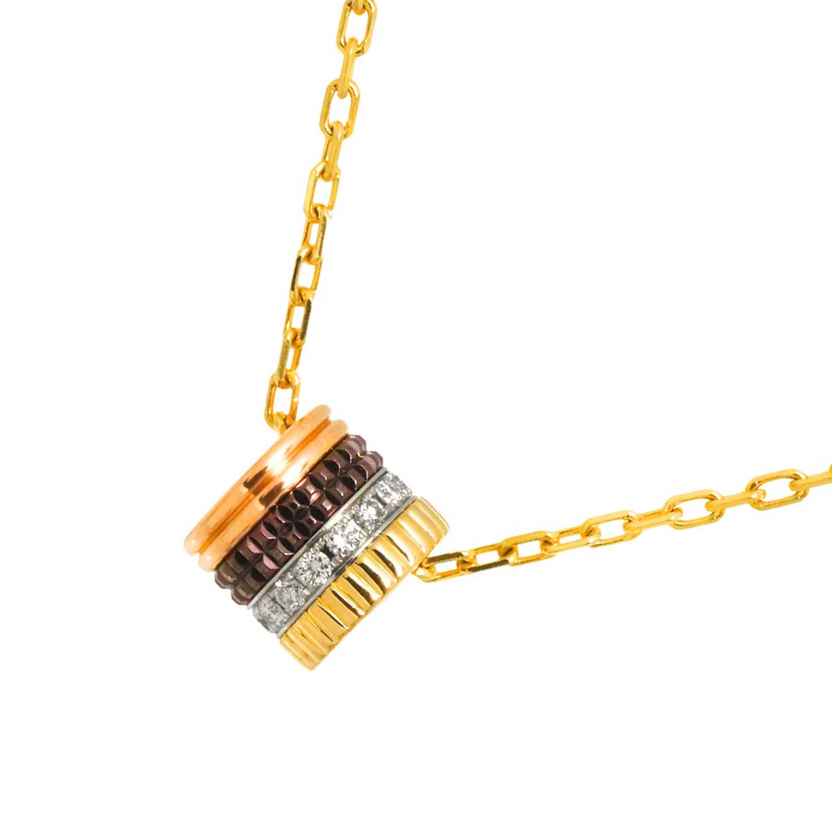 Quatre classique LM Diamond Necklace 18K YG WG PG 750 PVD