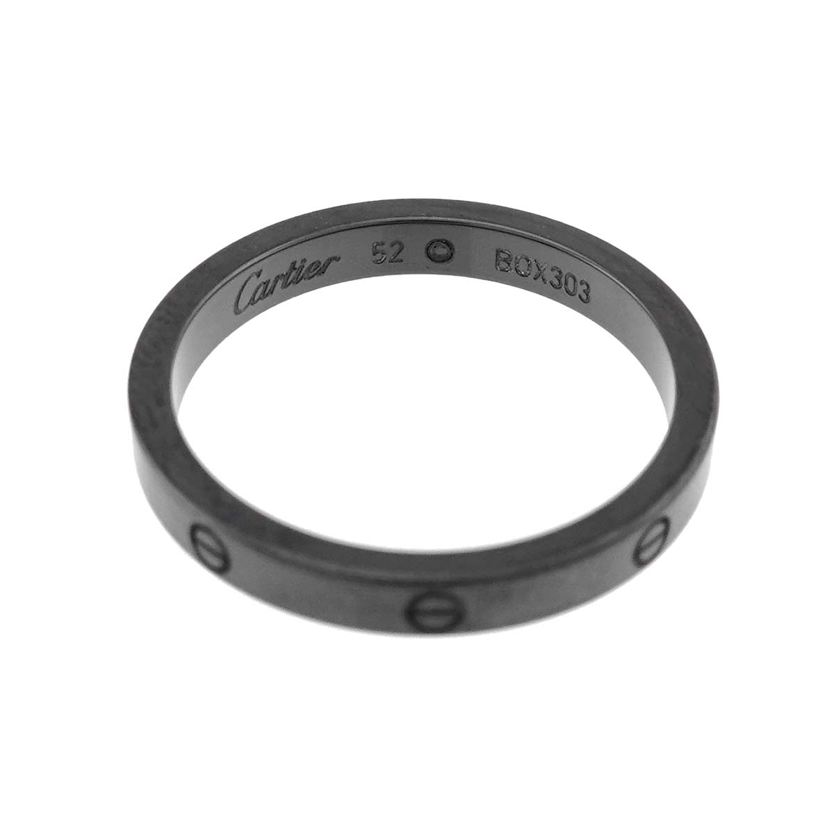 Love Three Hoop Ring Diamond Ceramic 18K WG Size52 5.75-6(US)