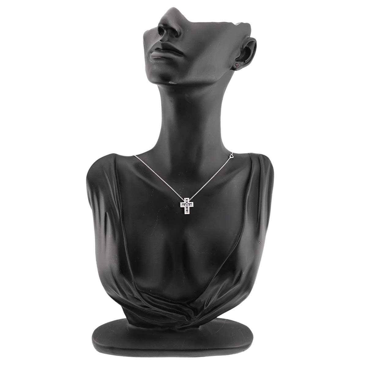 Belle Epoque Sapphire Diamond Cross Necklace XXS 18K WG 750