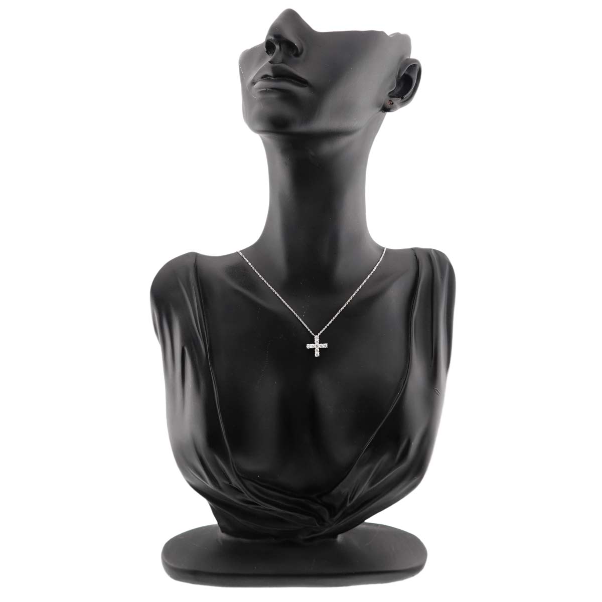 Mini Cross Diamond Necklace Pt