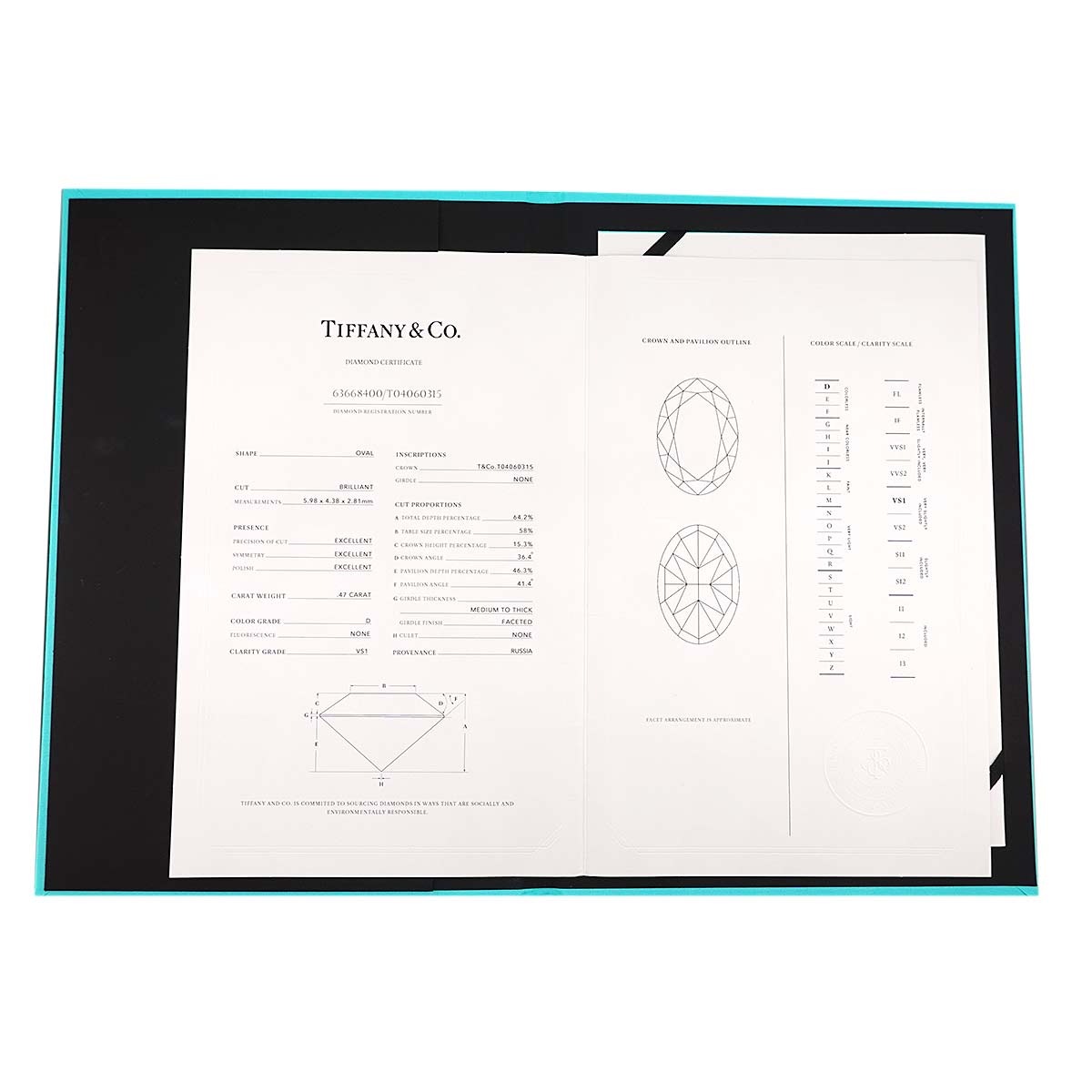 Diamond 0.47ct D/VS1 Ring Platinum Size4(US)