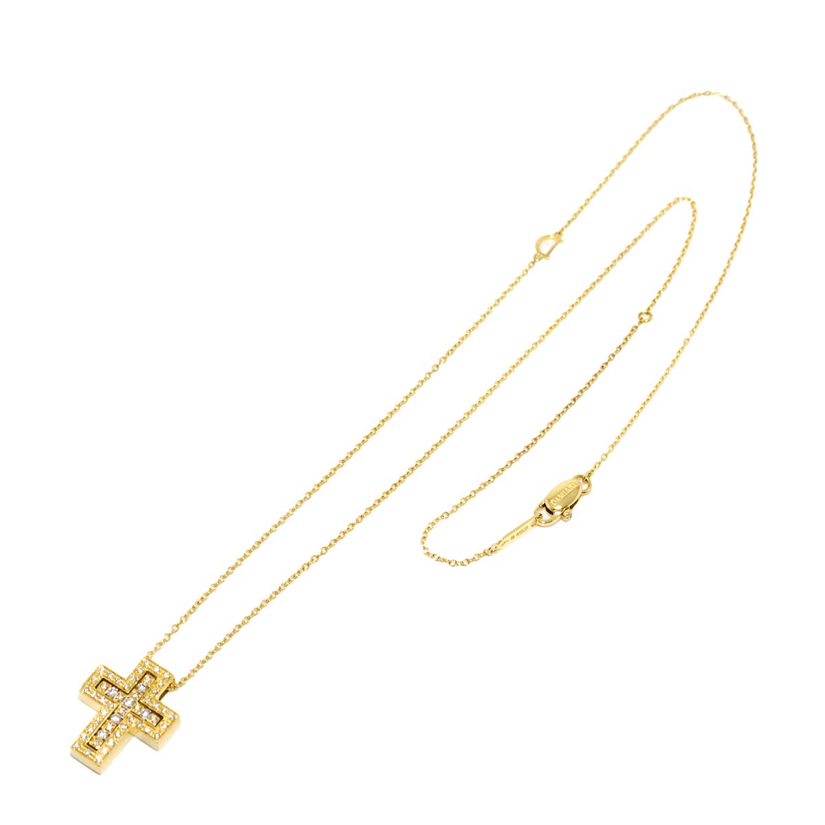 Belle Epoque XS Diamond Cross Necklace 18K YG 750