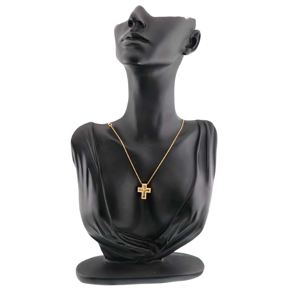 Belle Epoque XS Diamond Cross Necklace 18K YG 750