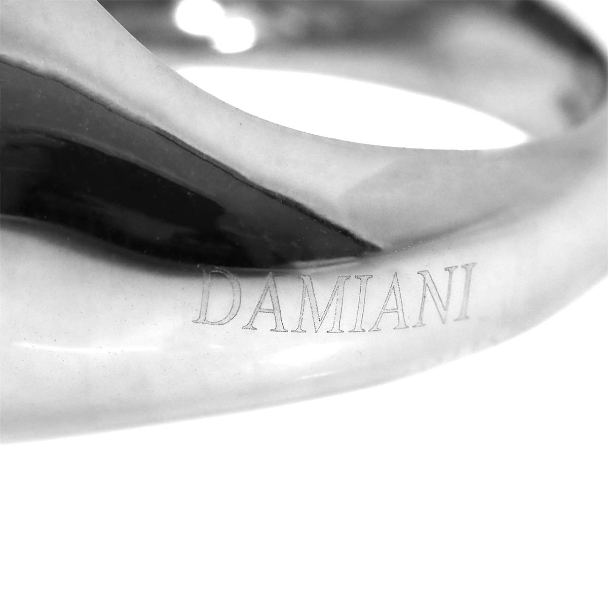 D-SIDE Onyx Diamond 5P Ring 18K White Gold 750 size7.5(US)